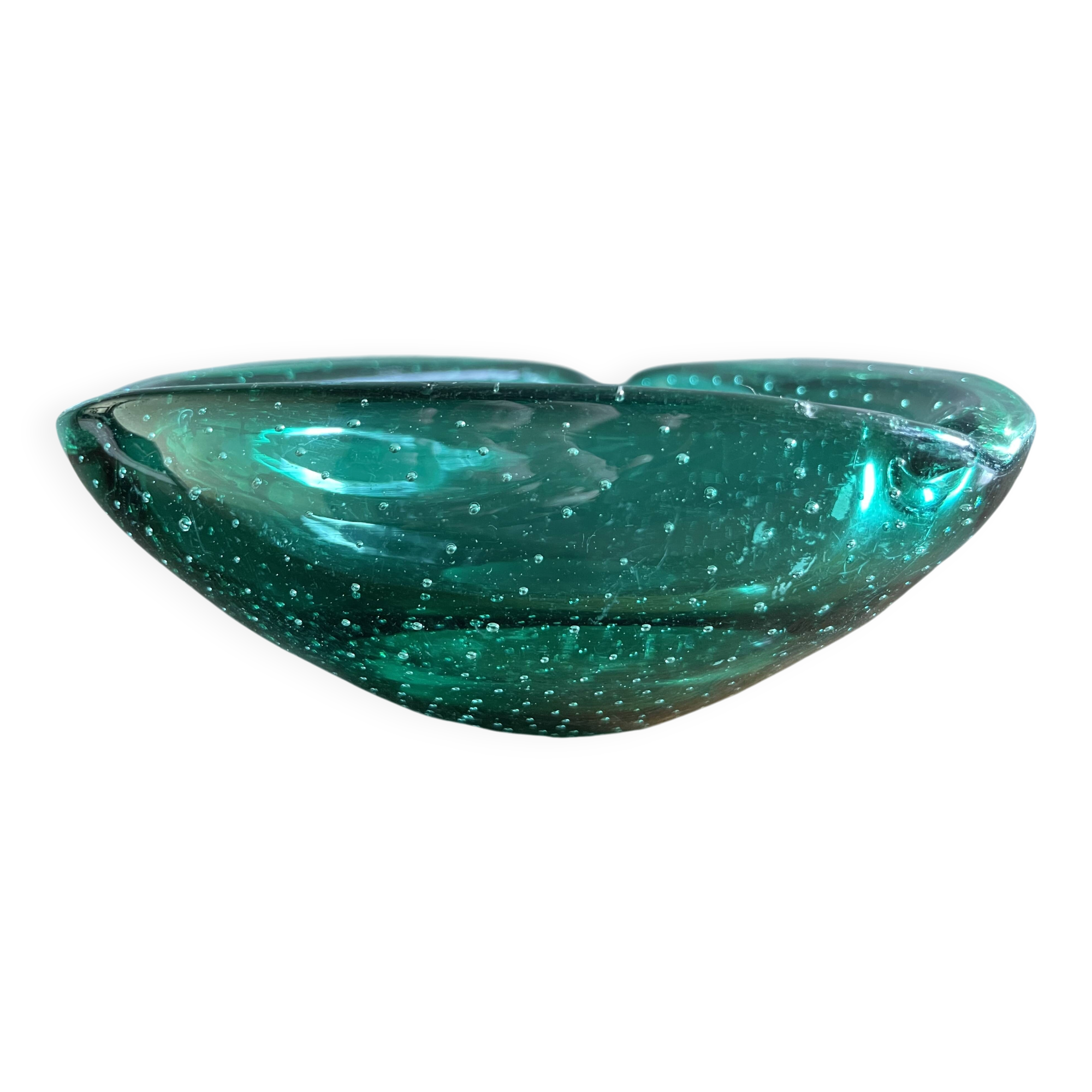Green Murano ashtray
