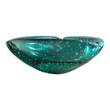 Cendrier en verre de Murano vert