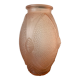 Vase art déco en verre rose poudré