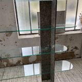 Roche Bobois stone and glass sculpture shelf 1970s