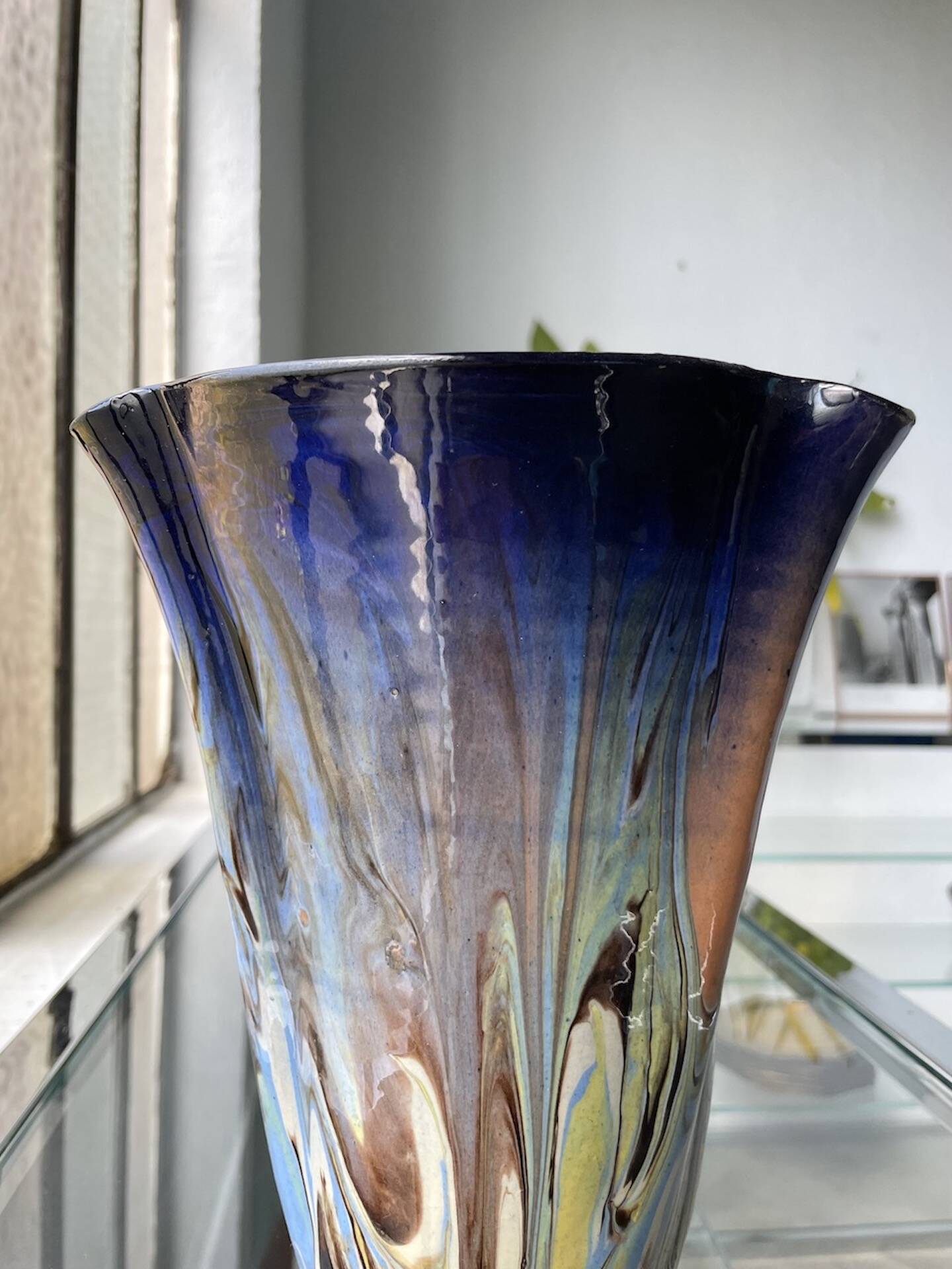 Glazed ceramic vase