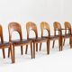 Vintage Danish teak dining chairs by Niels Koefoed set of 8