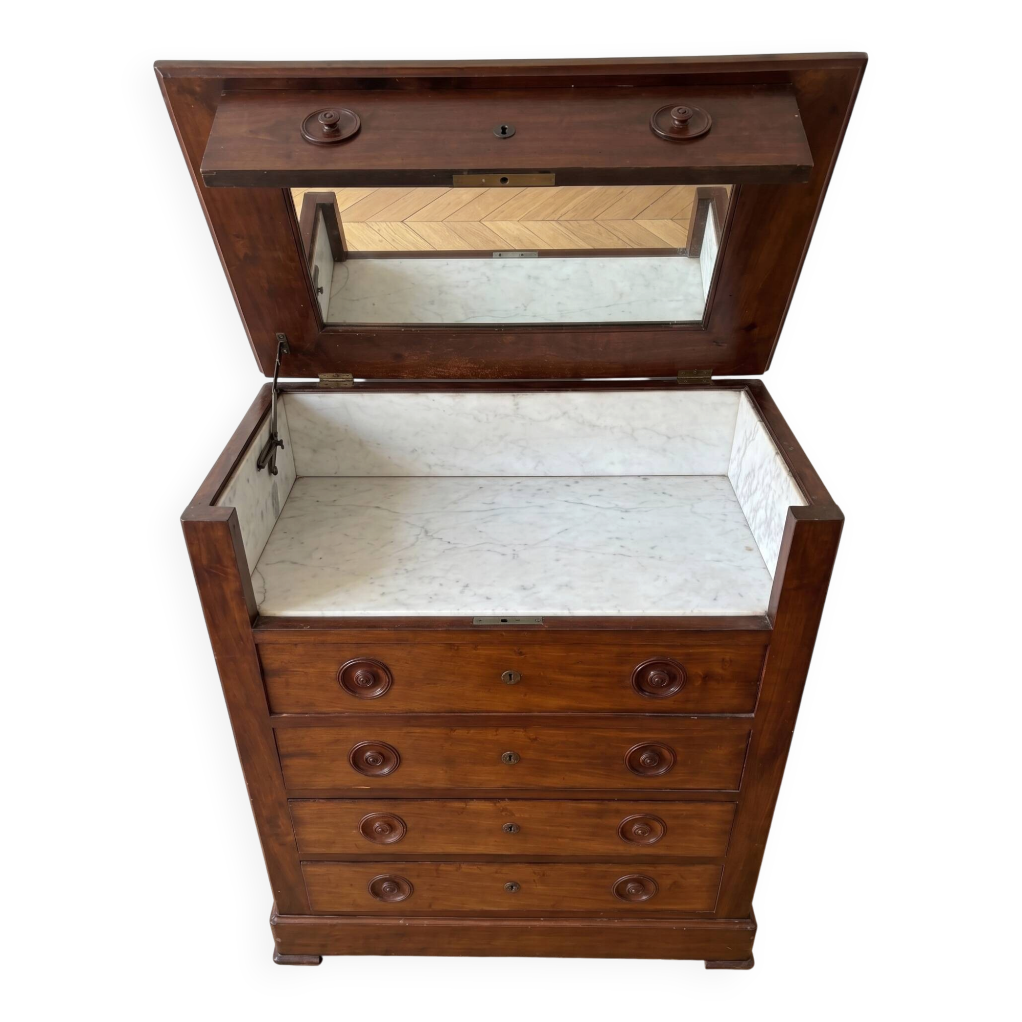 Dressing table with marble top