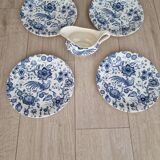 4 plates and sauce boat Villeroy et Boch modèle Paradiso