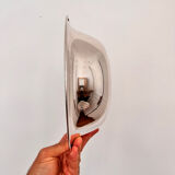 Large bowl, salad bowl, Bouillet Bourdelle cup in silver metal