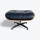 Fauteuil et repose-pieds Herman Miller Original Eames, noir et cerisier