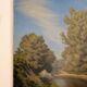 Tableau Peinture Huile Toile champêtre Lac Rivière Campagne Arbre Chemin 19