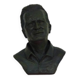 Bust of Marcel Pagnol in patinated terracotta by J.Pignol