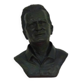 Bust of Marcel Pagnol in patinated terracotta by J.Pignol
