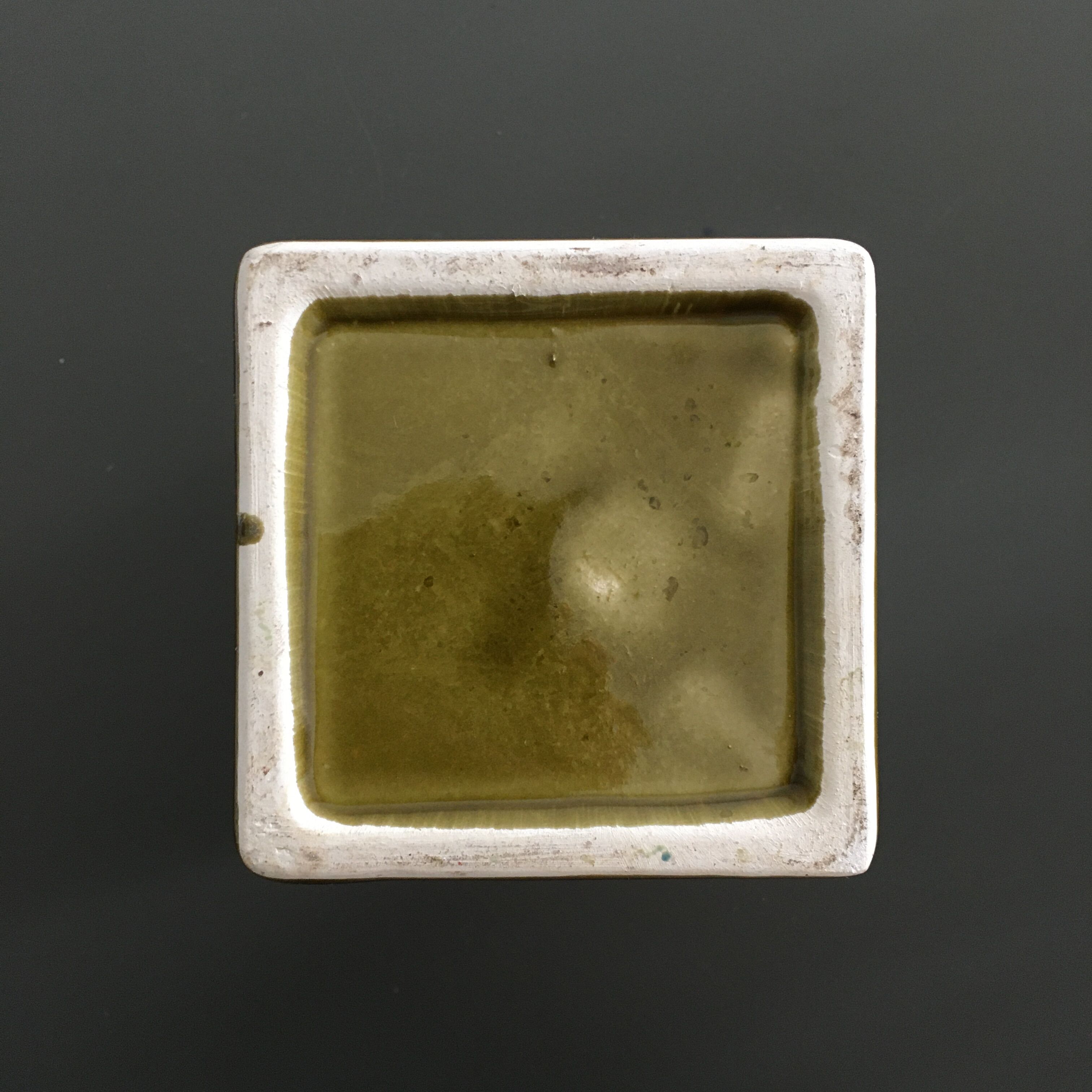 Medici style vase olive green