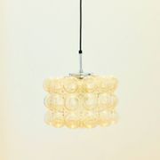 Large Amber Bubble Glass Pendant Light by Helena Tynell for Limburg, 1960s