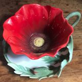 Coffee cup with its under cup, Franz porcelain