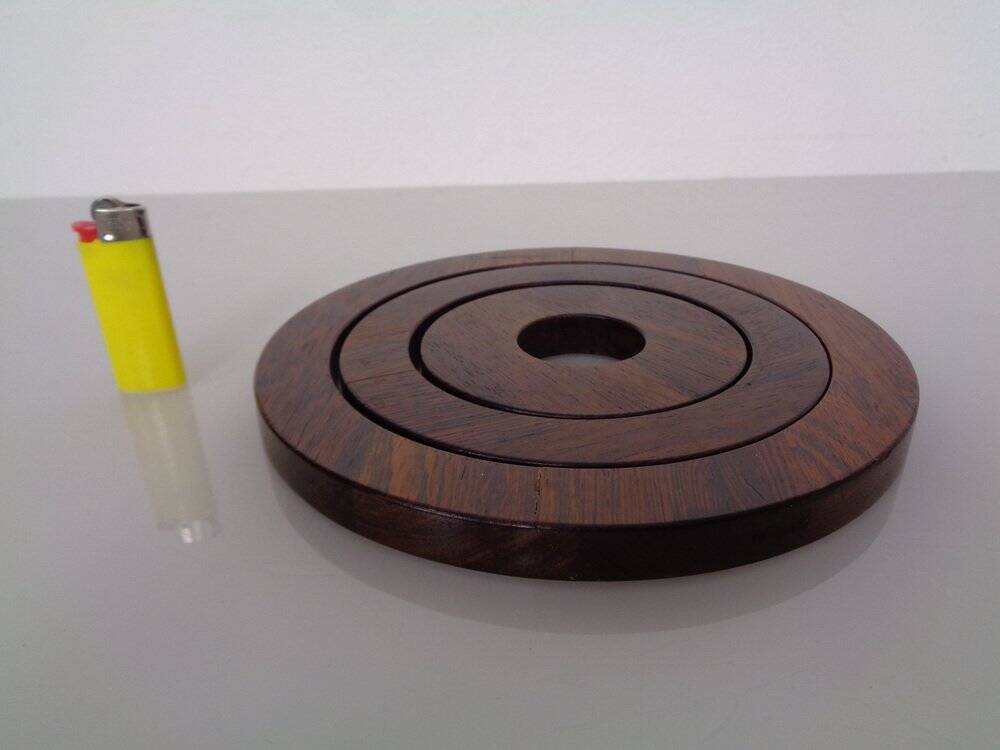 Danish Rosewood Coasters, 1960s, Set of 3