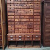 Large Wooden Apothecary Cabinet | Industrial Workshop Drawer Unit (1924)