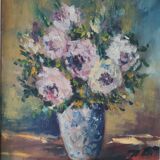 Old Painting 60 x 52 cm Oil on canvas Still life signed