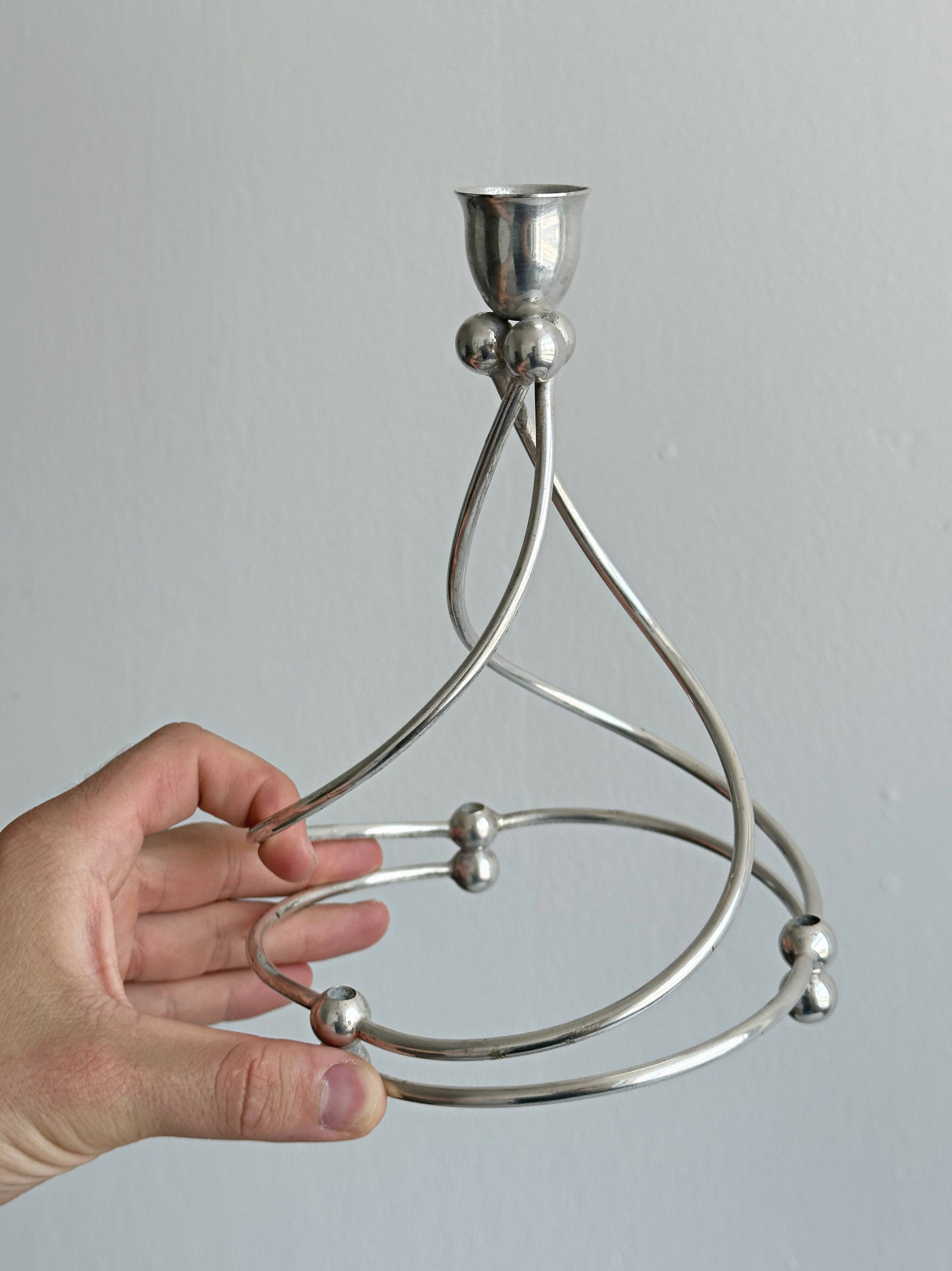 Silver-plated candlestick