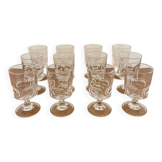 Verres à vin années 70s