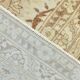 Tapis Vintage Beige Clair Motif Médaillon Floral Élégant, 354x458 Cm