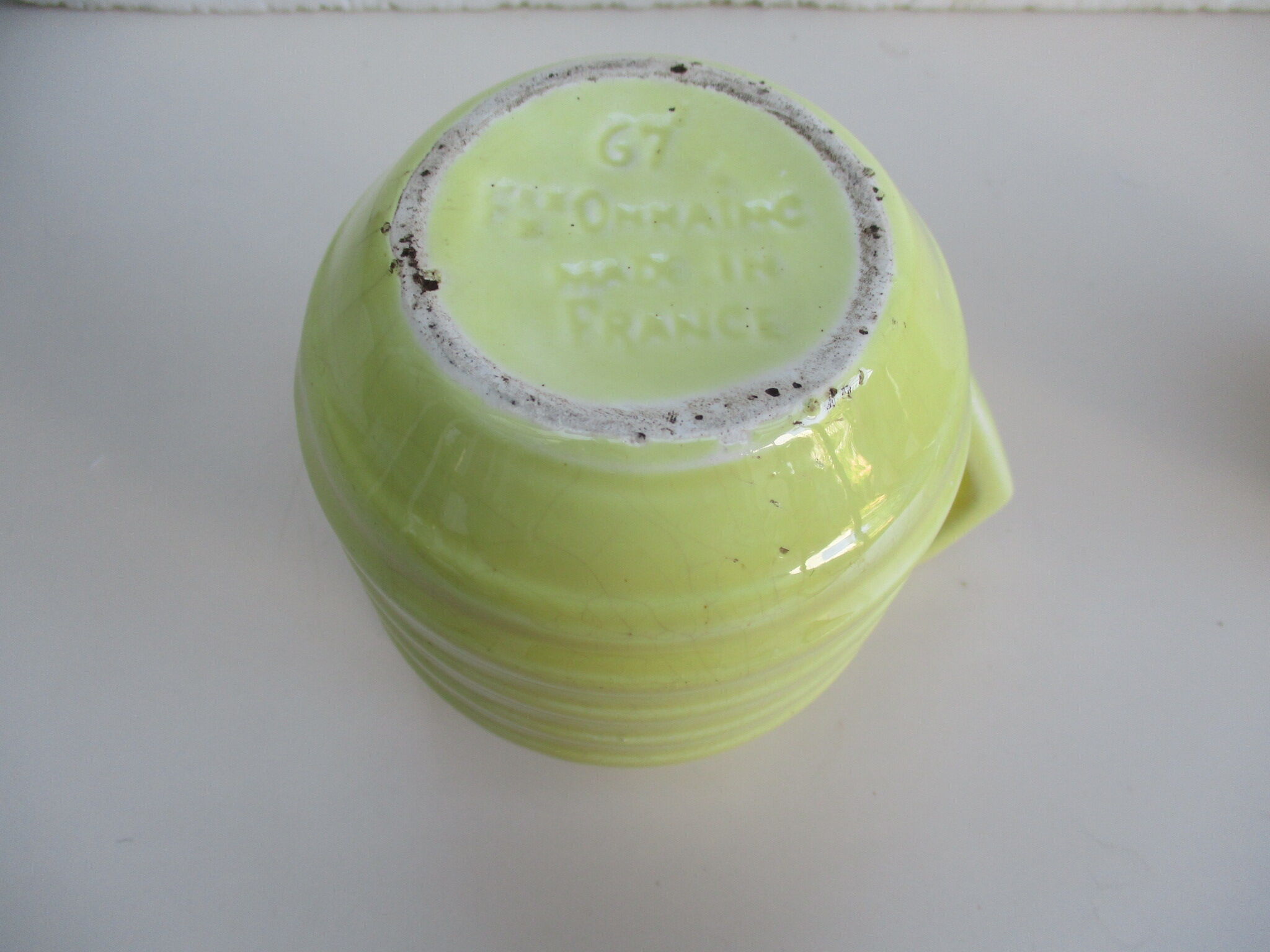 SET of 2 PITCHERS FAIENCE ONNAING SLURRY ART DECO 1930