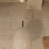 Suspension vintage française en Verre des années 1960 attribuée à Lunel