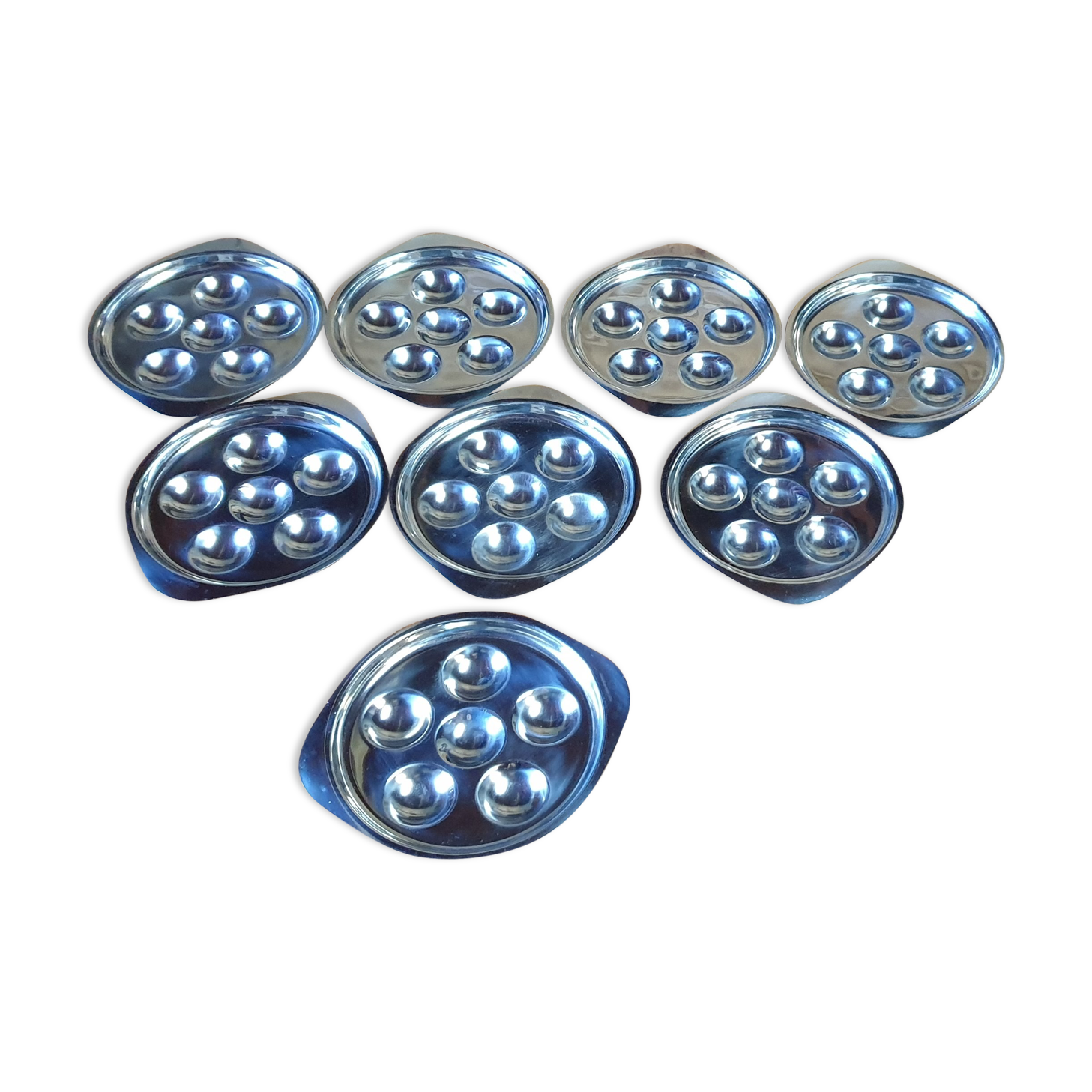 8 6-seater stainless steel snail dishes
