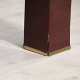 Vintage Jean-Claude Mahey coffee table in lacquered wood and brass, 1970