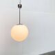 Vintage German space age glass ball pendant lamp by Limburg.