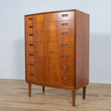 Mid-Century teak chest of drawers by Poul Jessen for PMJ Viby, 1960s