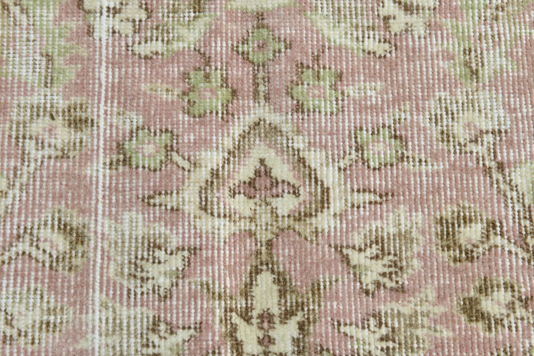 5x9 Light Red Green Vintage Area Rug, 160x274Cm SK 21509