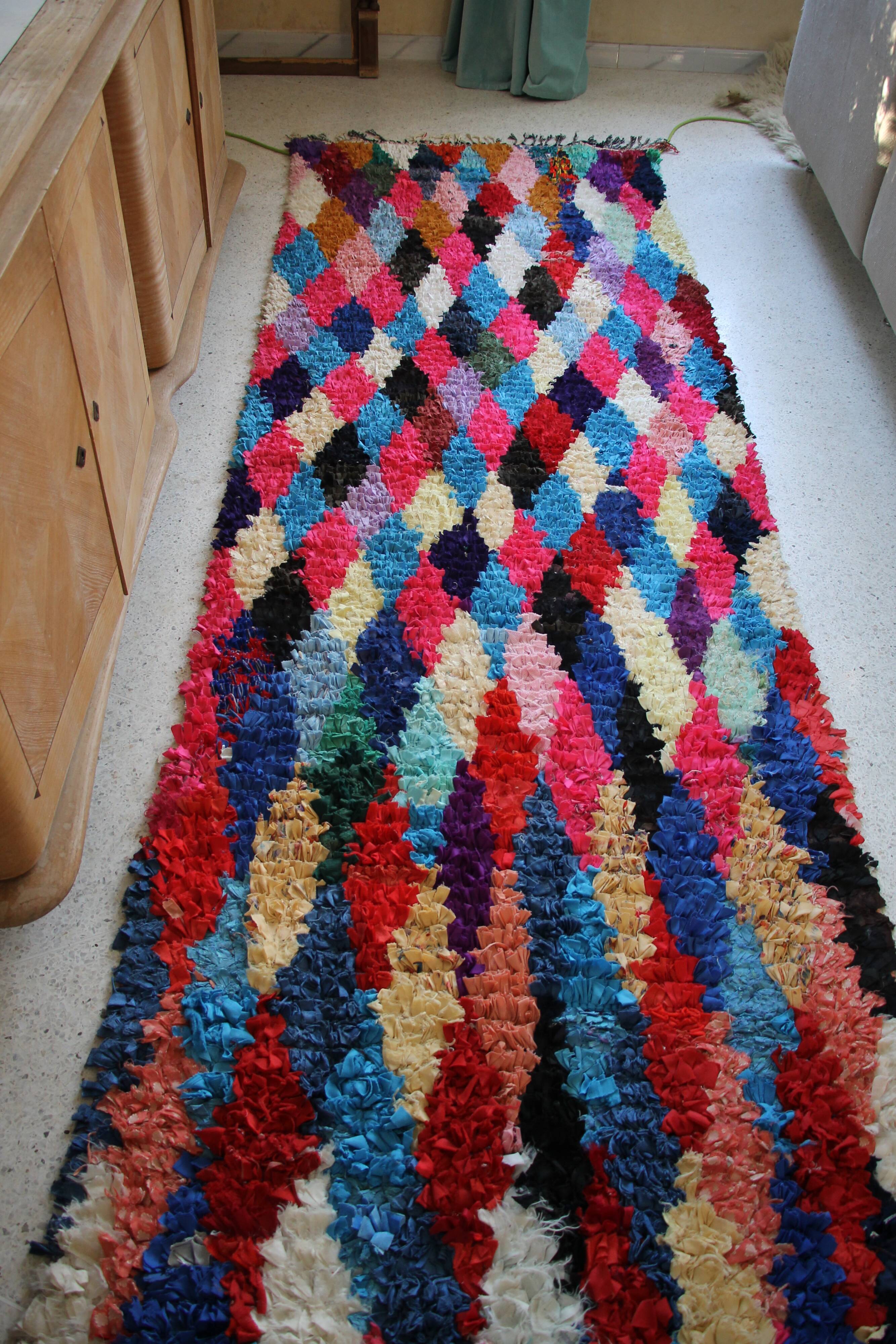 Berbere Boucherouite Carpet - 320-105 - Harlequin Patterns