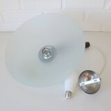 Hanging Lamp Mid-century modern Vintage Pendant Mint Green Glass Light 1970