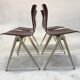 Lot of 4 vintage chairs Galvanitas S22 in the Netherlands
