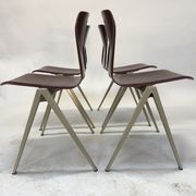 Lot of 4 vintage chairs Galvanitas S22 in the Netherlands
