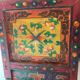 Tibetan wooden chest with polychrome decoration XIXEme