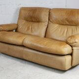 Leather sofa, Albany model, late 70's, Roset edition