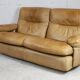 Leather sofa, Albany model, late 70's, Roset edition