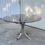 Italian design glass table from the 80s