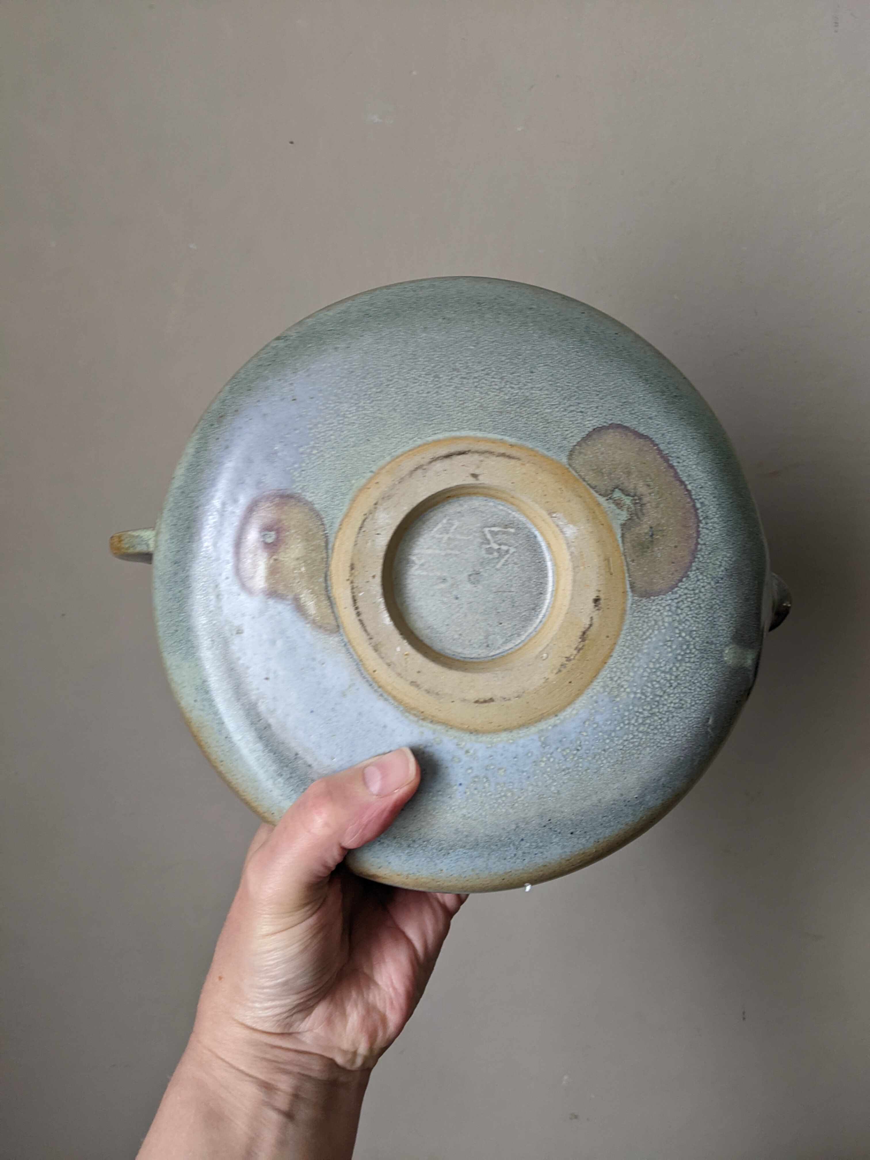 Ceramic teapot, artisanal, Japandi countryside decoration.