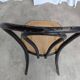 Chaise de salle à manger vintage style Thonet en bois noir et assise en cannage 1970