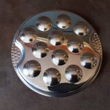 Set of 6 metal snail plates