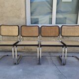 Set of 4 Marcel Breuer chairs model B32 in cane