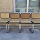 Set of 4 Marcel Breuer chairs model B32 in cane
