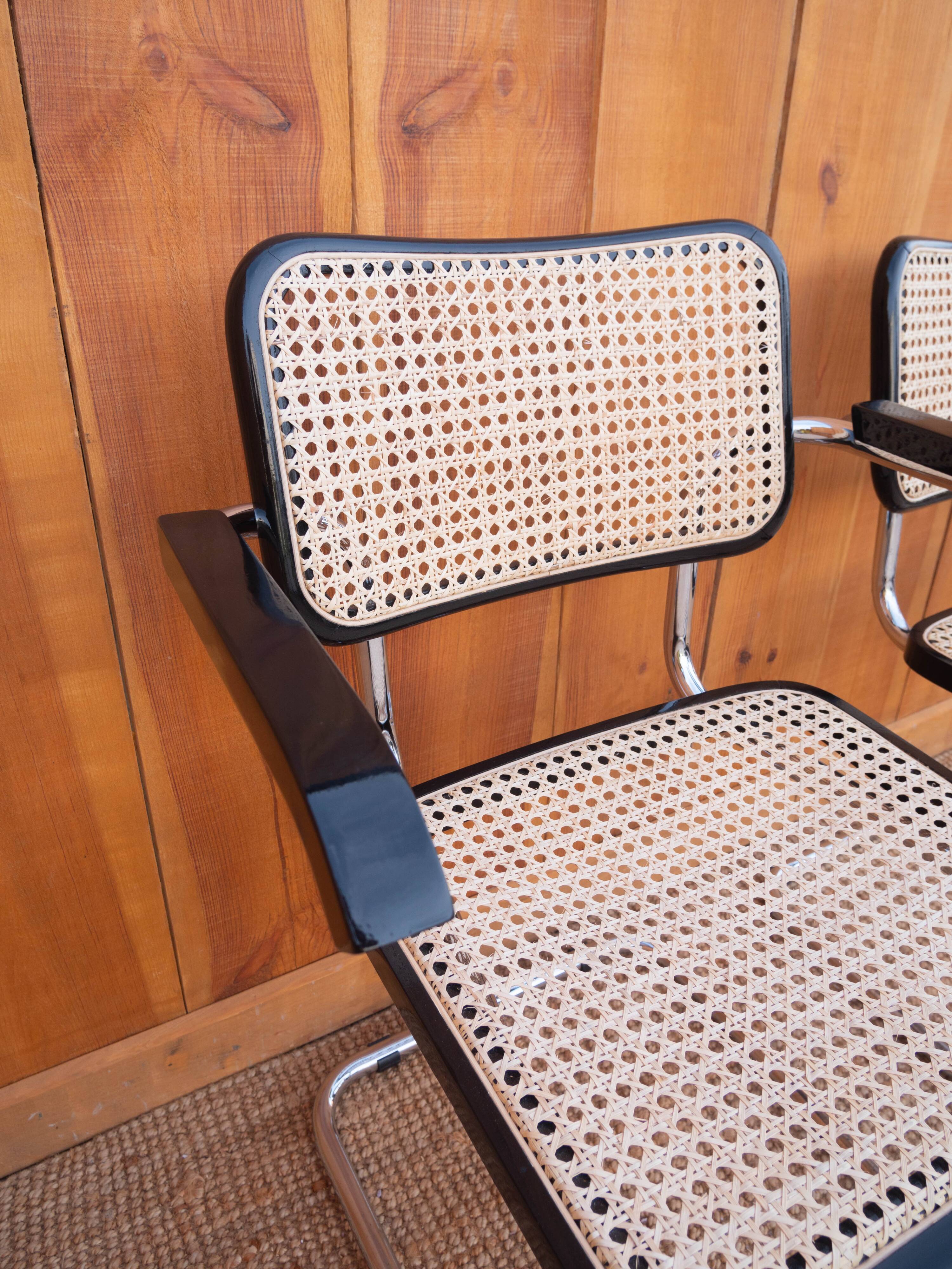 Pair of Cesca B64 armchairs by Marcel Breuer