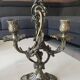 Pair of Candelabra in Louis XV/Rocaille Style, 2 lights. In gilded bronze, 19th century.