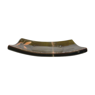 Enameled stoneware trinket dish from the 70s