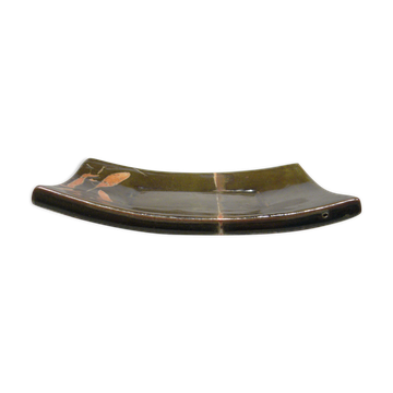 Enameled stoneware trinket dish from the 70s