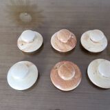 Set of 6 ceramic spice jars signed FPP Vallauris, 1960