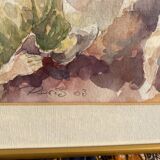 Signed watercolor