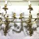 Pair of sconces Bronze 3 lights Louis XV