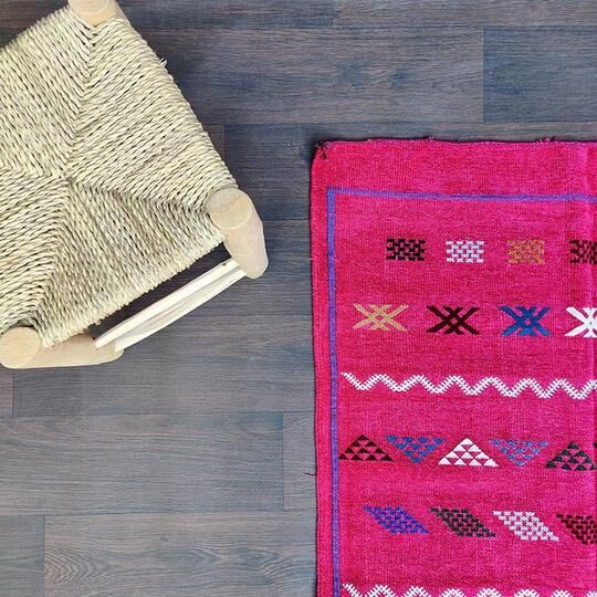 Tapis marocain rose berbère 95x140cm